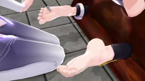 Captured girl is forced into a wooden wall contraption and tickled【くすぐり tickle 】