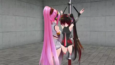 Captured girl is strapped to a pole, suspended and tickled. 【くすぐり tickle 】