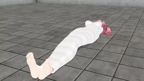 Captured girl is mummified and tickled against her will【くすぐり tickle 】
