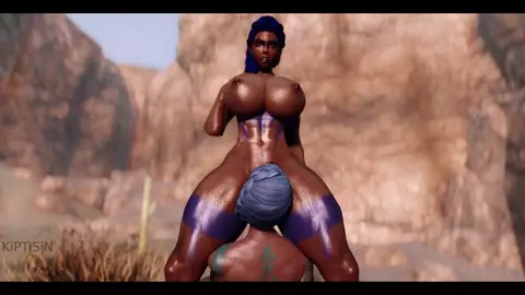 Two Juicy Curvy Dark Babes Lick Each Other