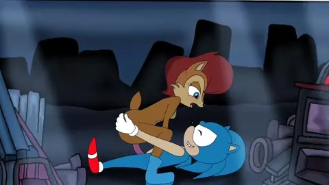 Sally riding Sonic