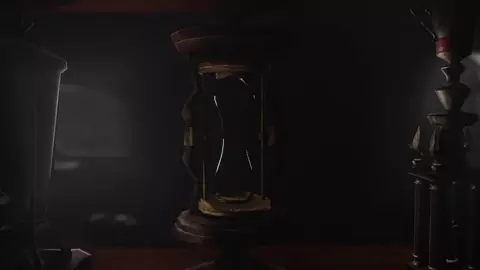 Busty demon girl is captured in the act of robbery and hogtied