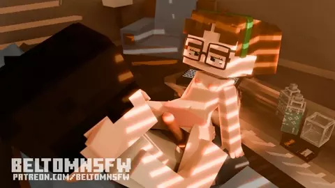 Pussy rubbing Minecraft Animation (BeltomNSFW)