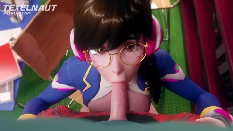 〚Texelnaut〛School D.va Blowjob POV with sound 4K