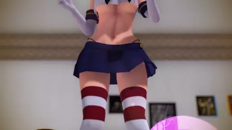 [ものたまご] Mitsu Orikishi Rides a Balance Ball