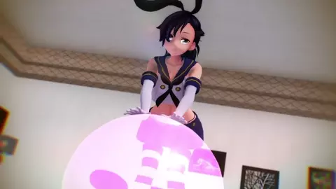 [ものたまご] Mitsu Orikishi Rides a Balance Ball