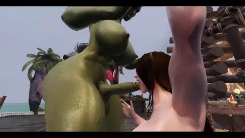 Futa Orc Fucks Juicy Curvy Wet Brunette