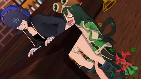 Tsuyu Asui and Kyoka Jiro.