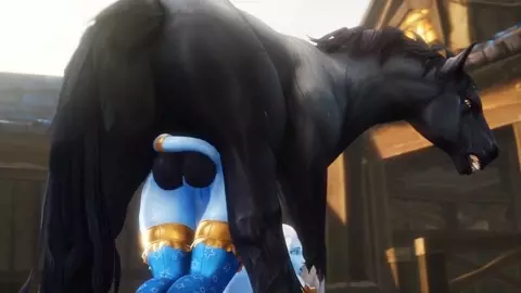 A Draenei Milks the Town