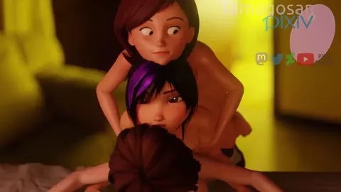 MILF-EGG Sandwich - Aunt Cass, Helen Parr, GoGo Tomago