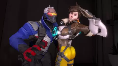 Overwatch Tracer Ballbusting Knee