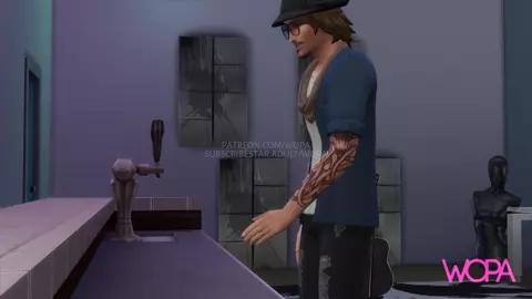 Amber masturbating while Johnny distracts himself