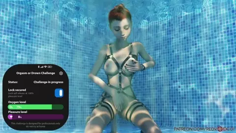Orgasm or drown by Redvoidcgi (bondage underwater masturbation challenge)