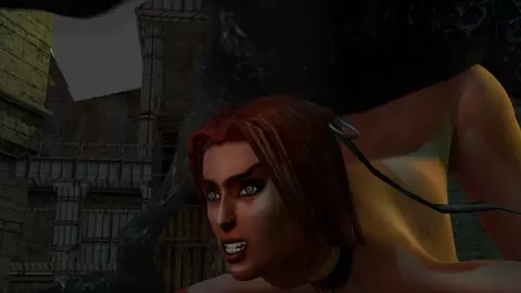 Massive horny undead demon dog has his way with a reluctant Rayne once again