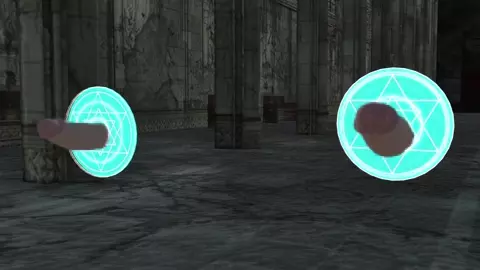 [FUTA] Cock makes a mess! Semen vampire Koume's ejaculation play [MMD]