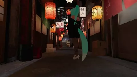 Wolfgirl exposing in a back alley