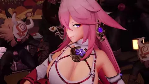 [Genshin Impact] Inazuma Fuck - HMV Three MILFs milking you until you're fucked Koikatsu/MMD [RNDOM Col 1]