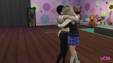 Wednesday Addams and Enid. Roommates invite friends to big orgy