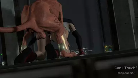 Tifa back stab by Red XIII