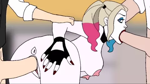 Alfred Pennyworth and Bruce Wayne fucked Harley Quinn (Threesome)