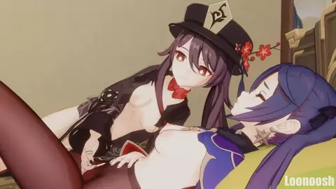 Mona x Hu Tao (Comission) [Loonoosh]