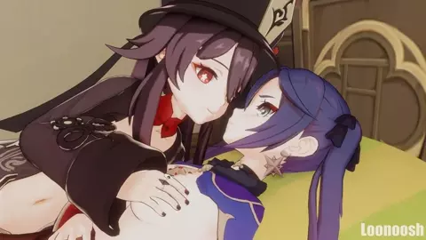 Mona x Hu Tao (Comission) [Loonoosh]