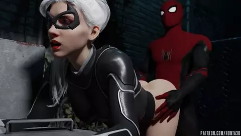 Spiderman fucks Black Cat (Honta)