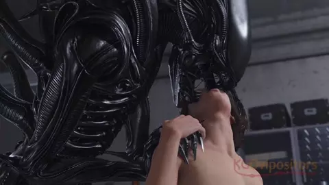 Alien Pumps Jill Full Of Eggs