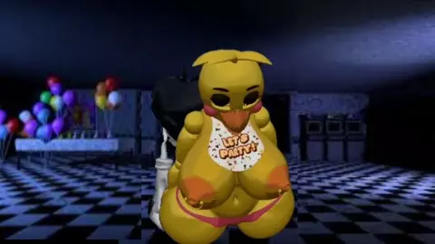 toy chica playing with Marcos The Hedgehog's dick