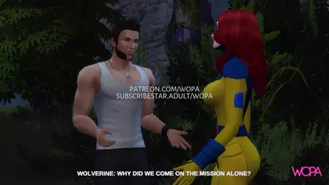 Jean Gray cheating on Cyclops with Wolverine in an alley