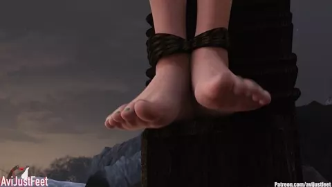 Ashley Tickled by Leon - First Minute - [AviJustFeet]