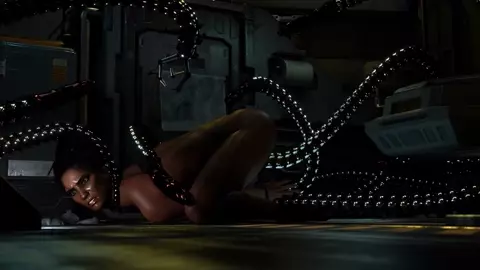 Panam getting destroyed by robot tentacles (Jewel)