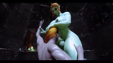 Futanari Orc Fucks Curvy Juicy Dark Slut