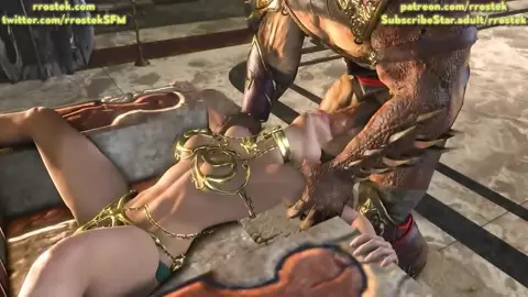 Cassie Cage throat fucked by Shao Kahn Mortal Kombat 11