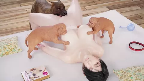 Momiji and Puppies [Callmehaymaker] [4K]