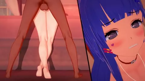 Akuma Nihmune Cross Legged Sex from Behind