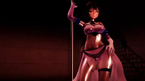 Kurumi Tokisaki's Pole Dance (Dark Skin) - Inwerwm