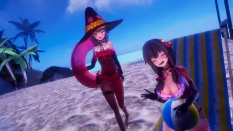 Konosuba a fun day at the beach