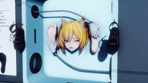 Catgirl Stuck in a Wall and Tickled