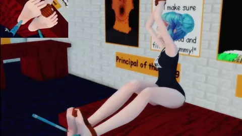 Miku Tickled in the Classroom