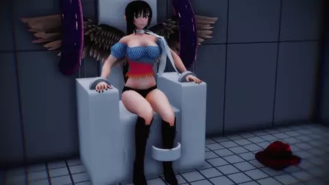 Angel Tickled by Machines and Tentacles