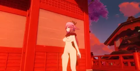 Yae Miko & Dragon Animated Mod