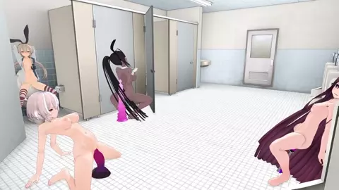 Ero Girls in public restrooms preparing to be "used"