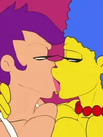 Nekomajin Marge kissing Leela video extended With Audio