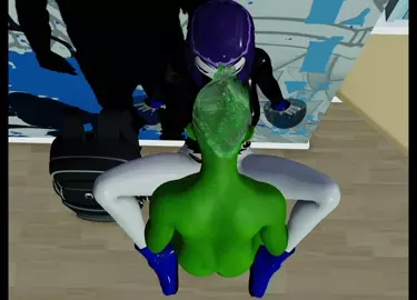 Beast Boy and Raven wall ride sex with audio