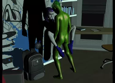 Beast Boy and Raven wall ride sex camera angle 2 with audio