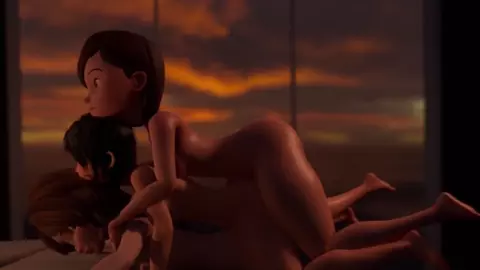 MILF-EGG Sandwich 2! Aunt Cass, GoGo Tomago, and Helen Parr