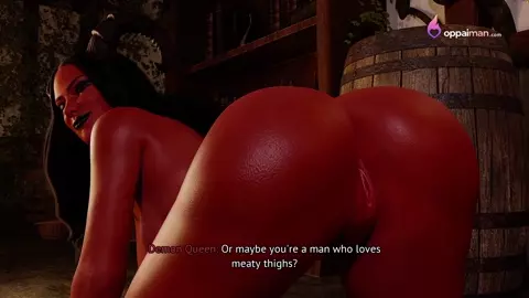 The Demon Queen feels the power of the warrior behind her