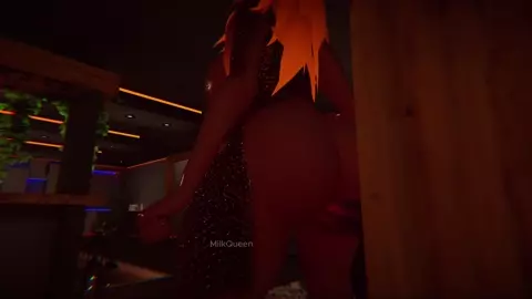 dragon mommy riding dildo on wall