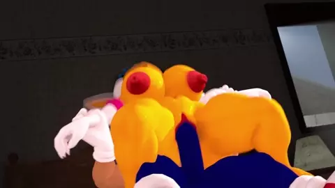 Rouge and Sonic using Luigi hat